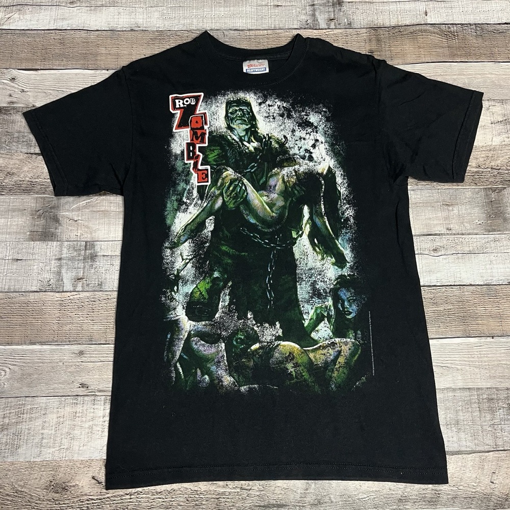 Rob Zombie Shirt Size Small Black Vintage 2009 Frankenstein Band Tee